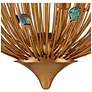4_Delphos 19 1/2" Wide Gold and Turquoise 6-Light Chandelier more views