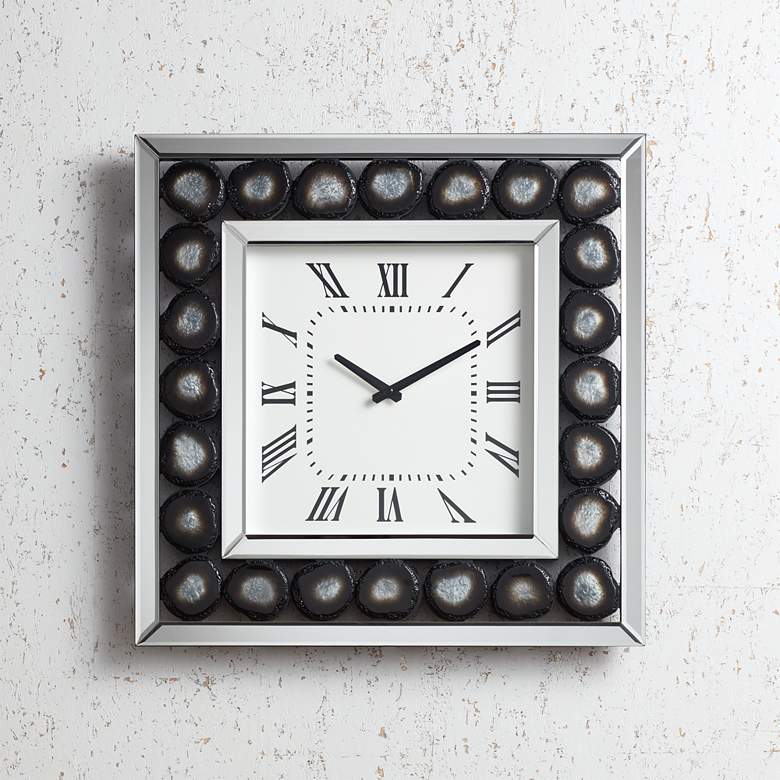 Image 1 Delria Agate 21 inch Square Wall Clock