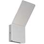 Delroy 9 1/2" High Aluminum Finish Modern LED Wall Sconce