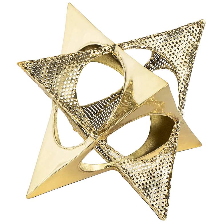 Image 1 Delta 6 1/2 inch Wide Polished Brass Star Figurine