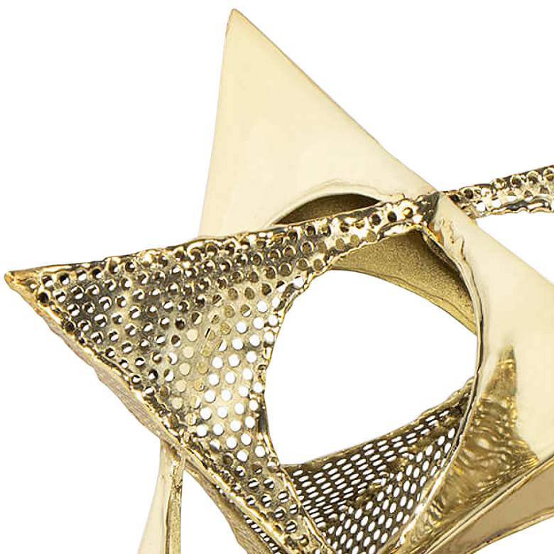 Image 2 Delta 6 1/2" Wide Polished Brass Star Figurine more views
