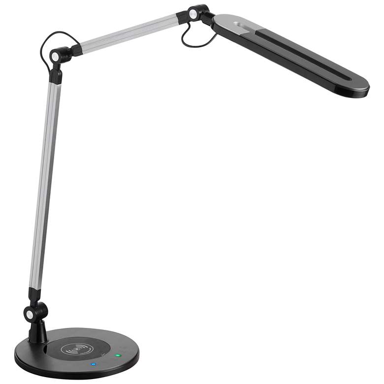 Image 1 Delta Black LED Desk Lamp with Wireless Charger
