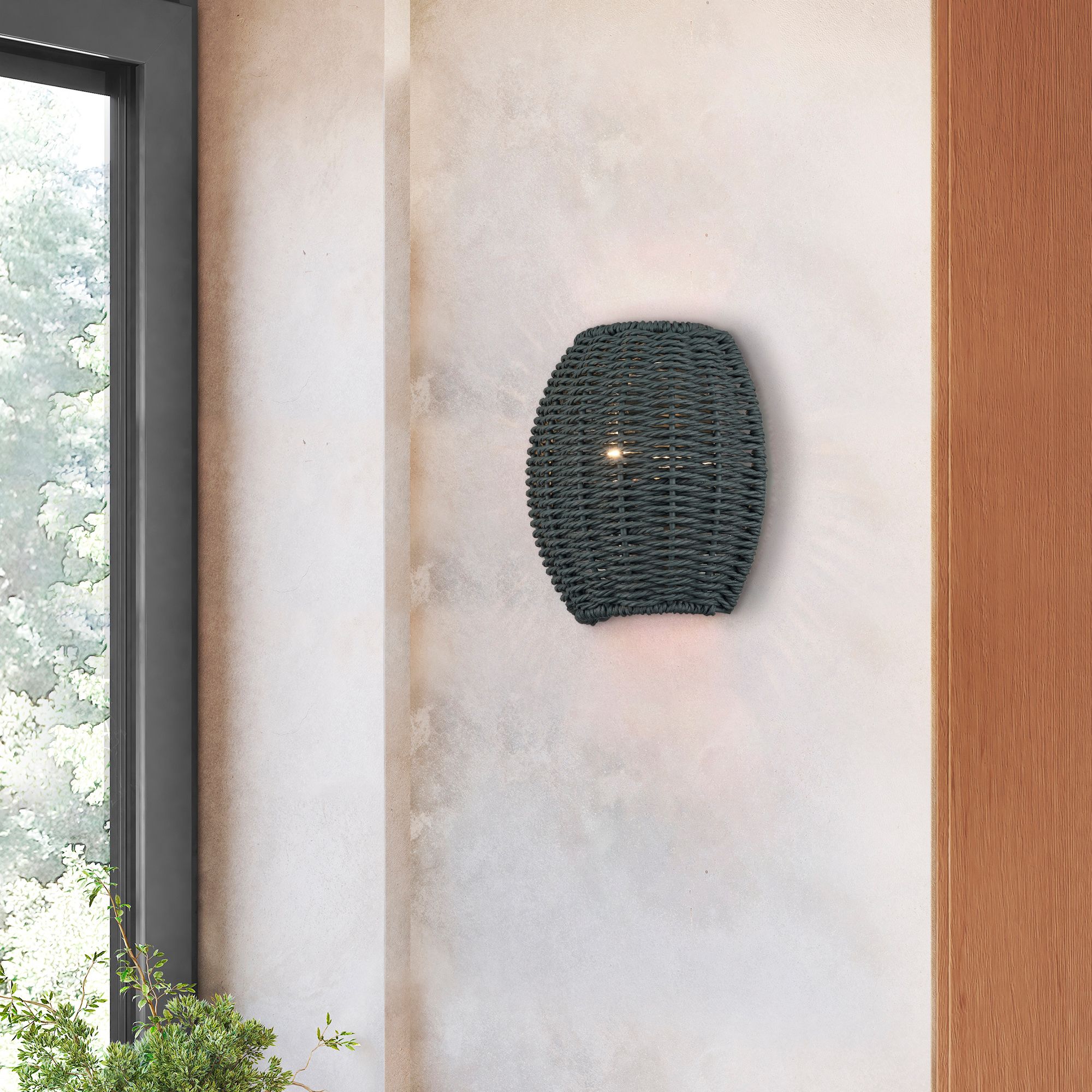 Deluna 1 Light Black ADA Sconce