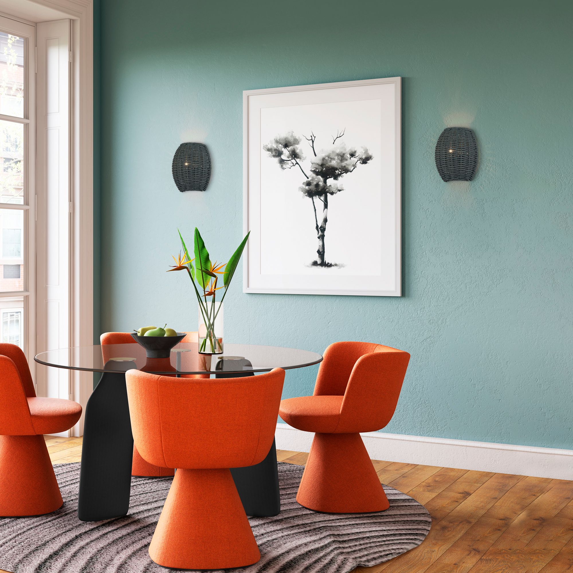 Deluna 1 Light Black ADA Sconce