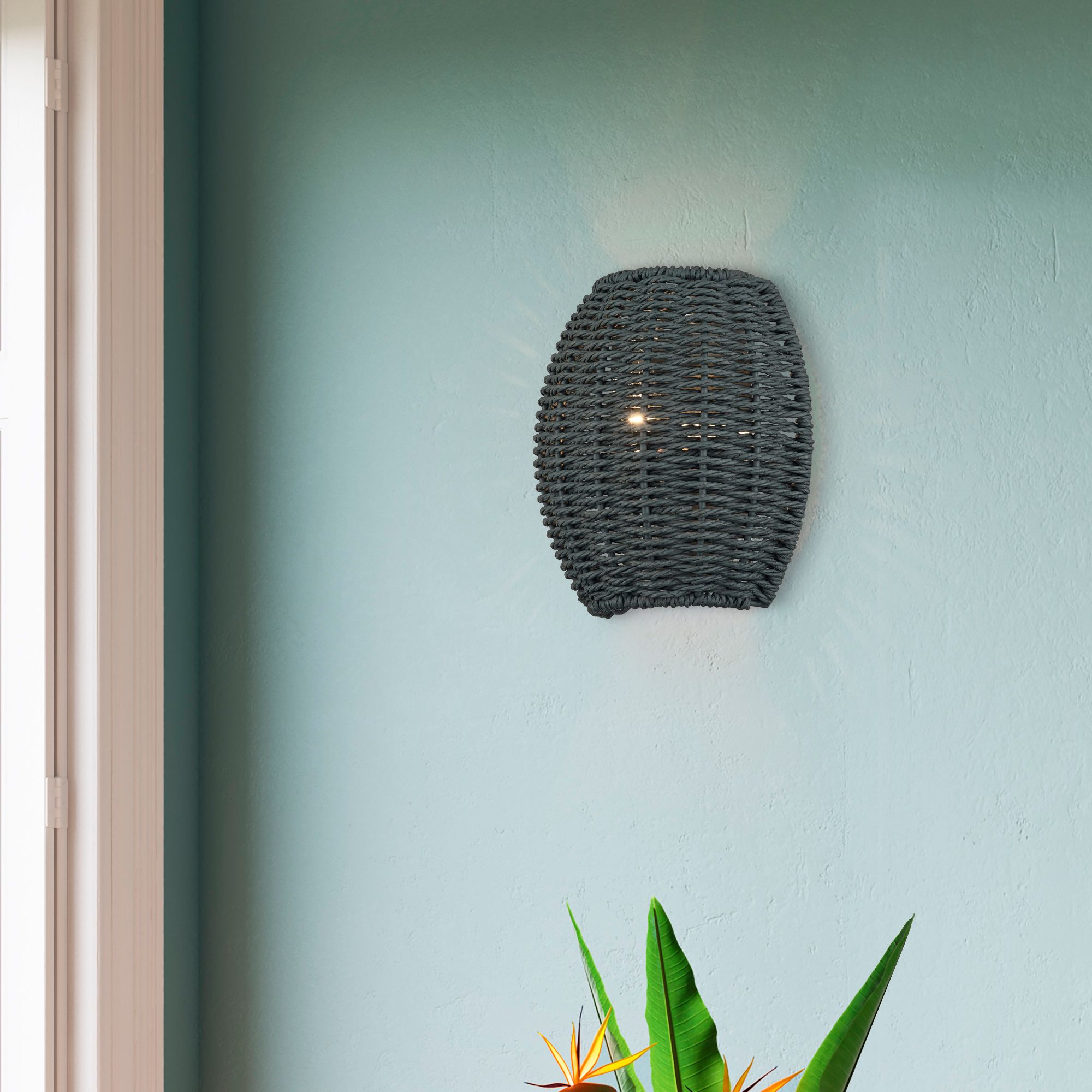 Deluna 1 Light Black ADA Sconce