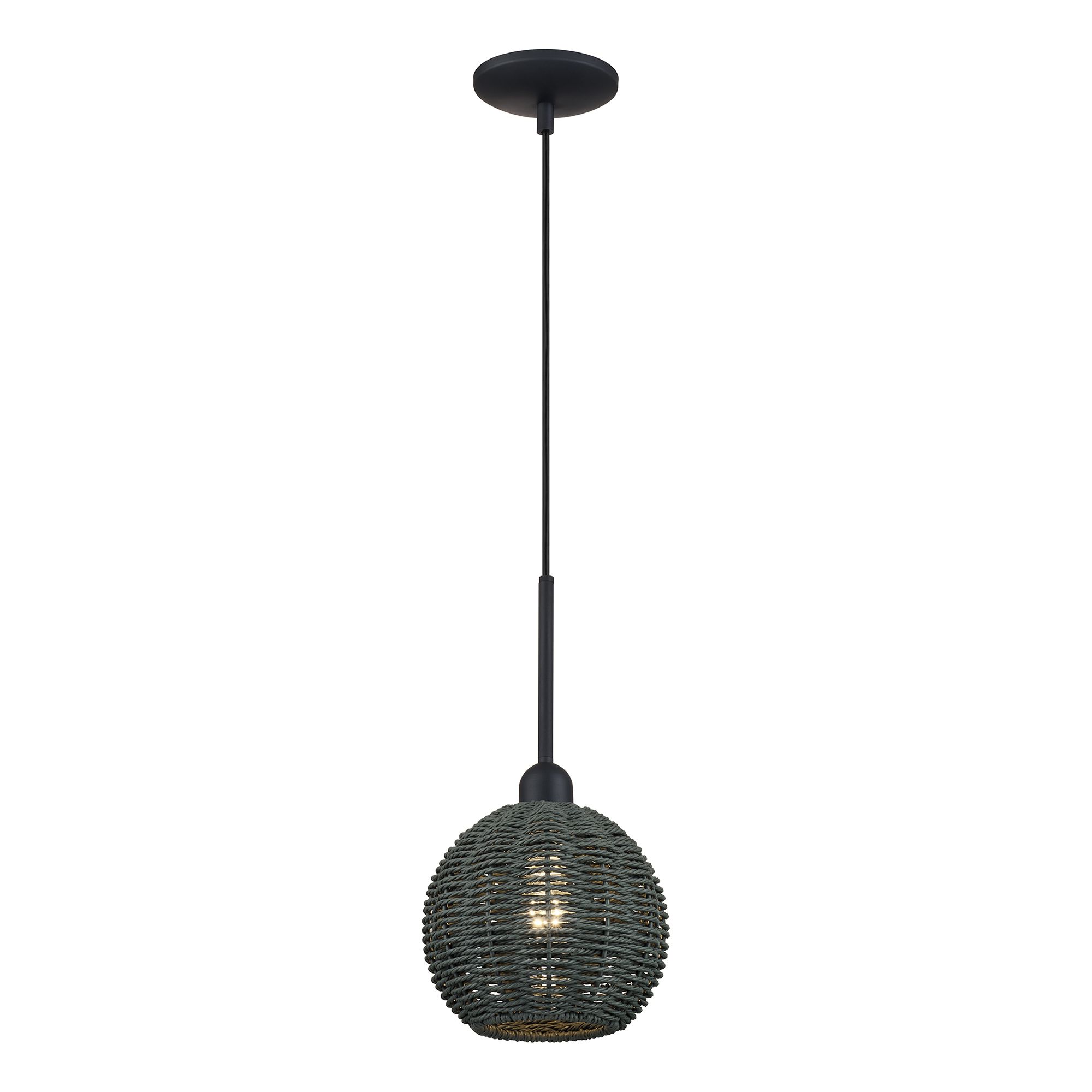 Image 4 Deluna 1 Light Black Mini Globe Pendant more views