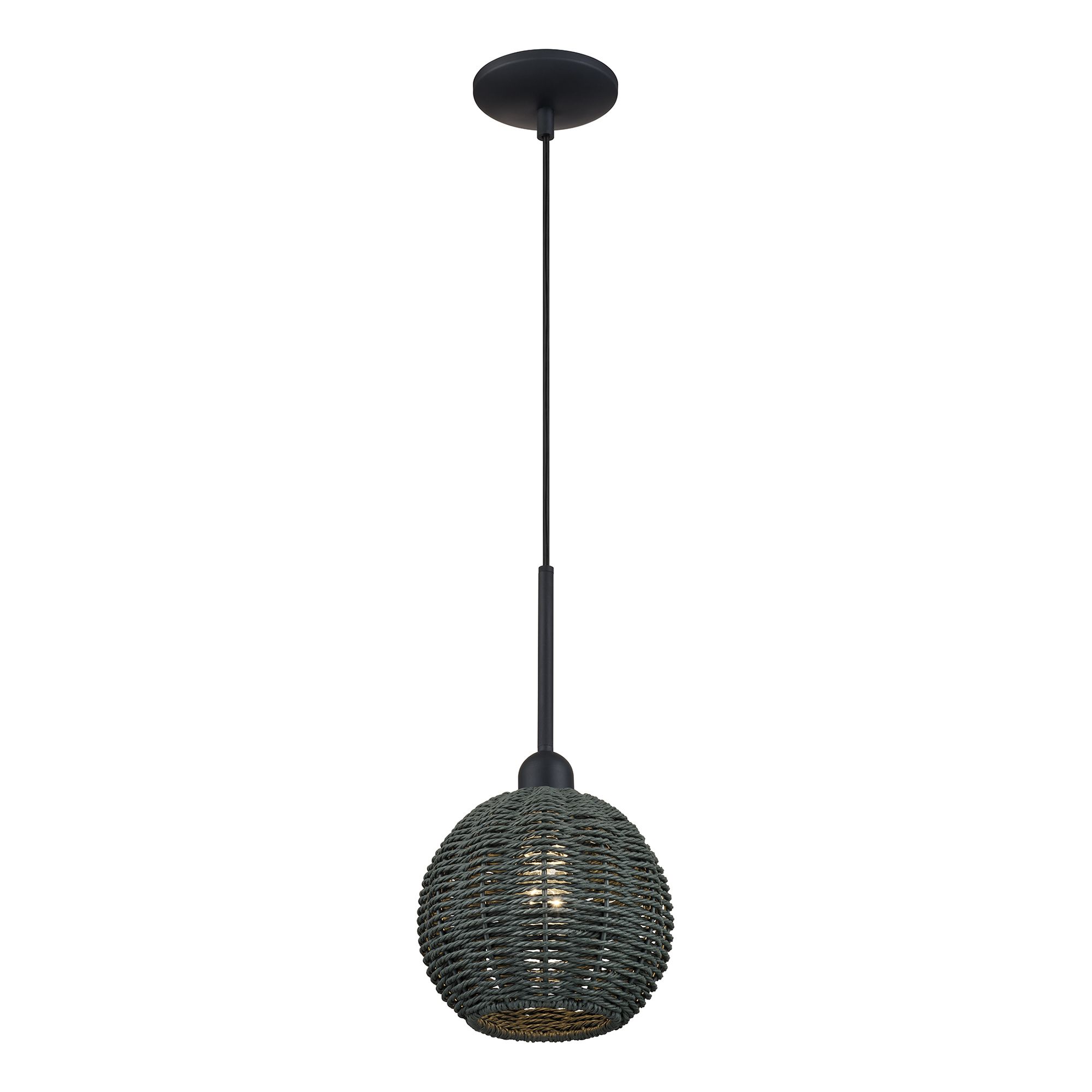 Image 5 Deluna 1 Light Black Mini Globe Pendant more views