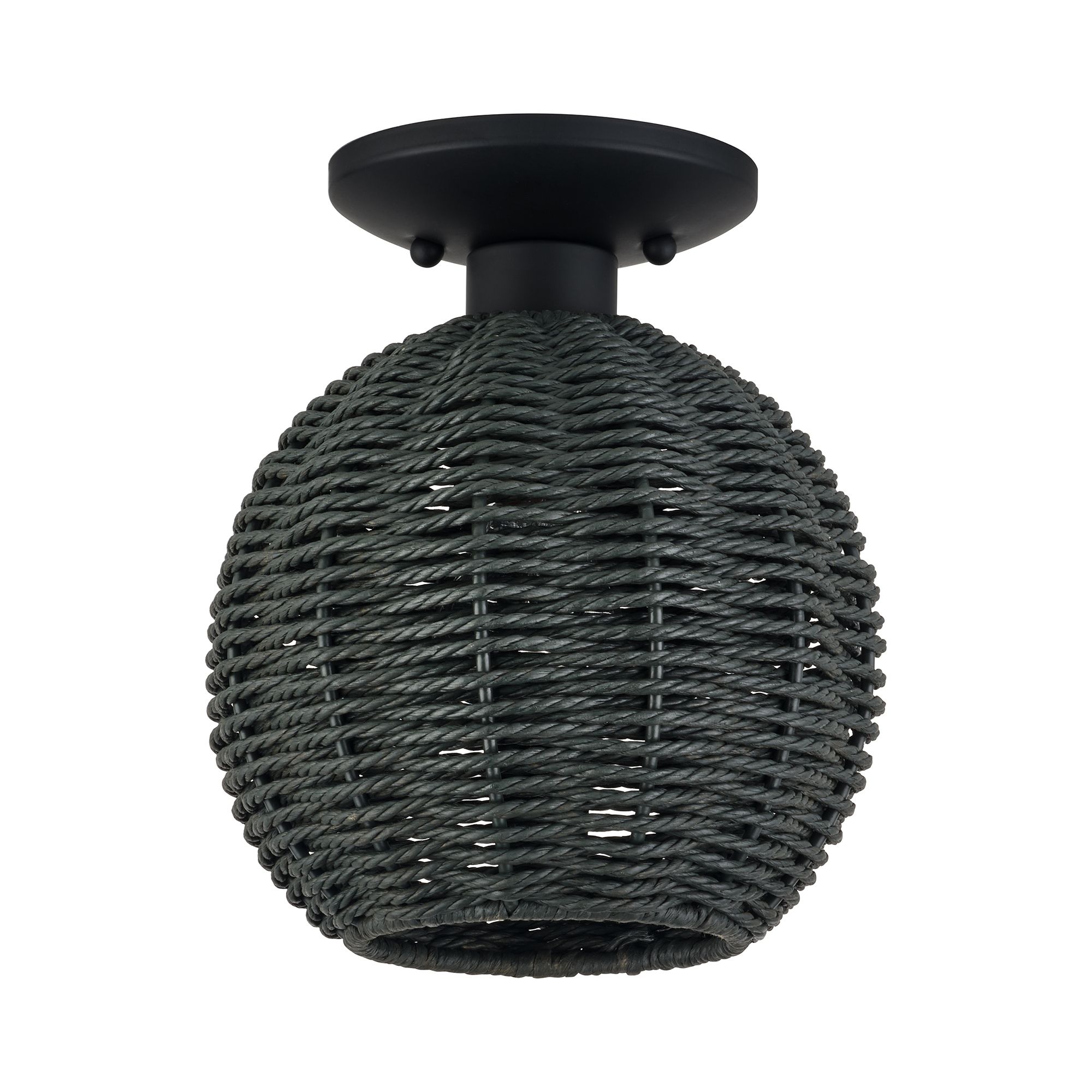 Image 3 Deluna 1 Light Black Small Semi-Flush more views