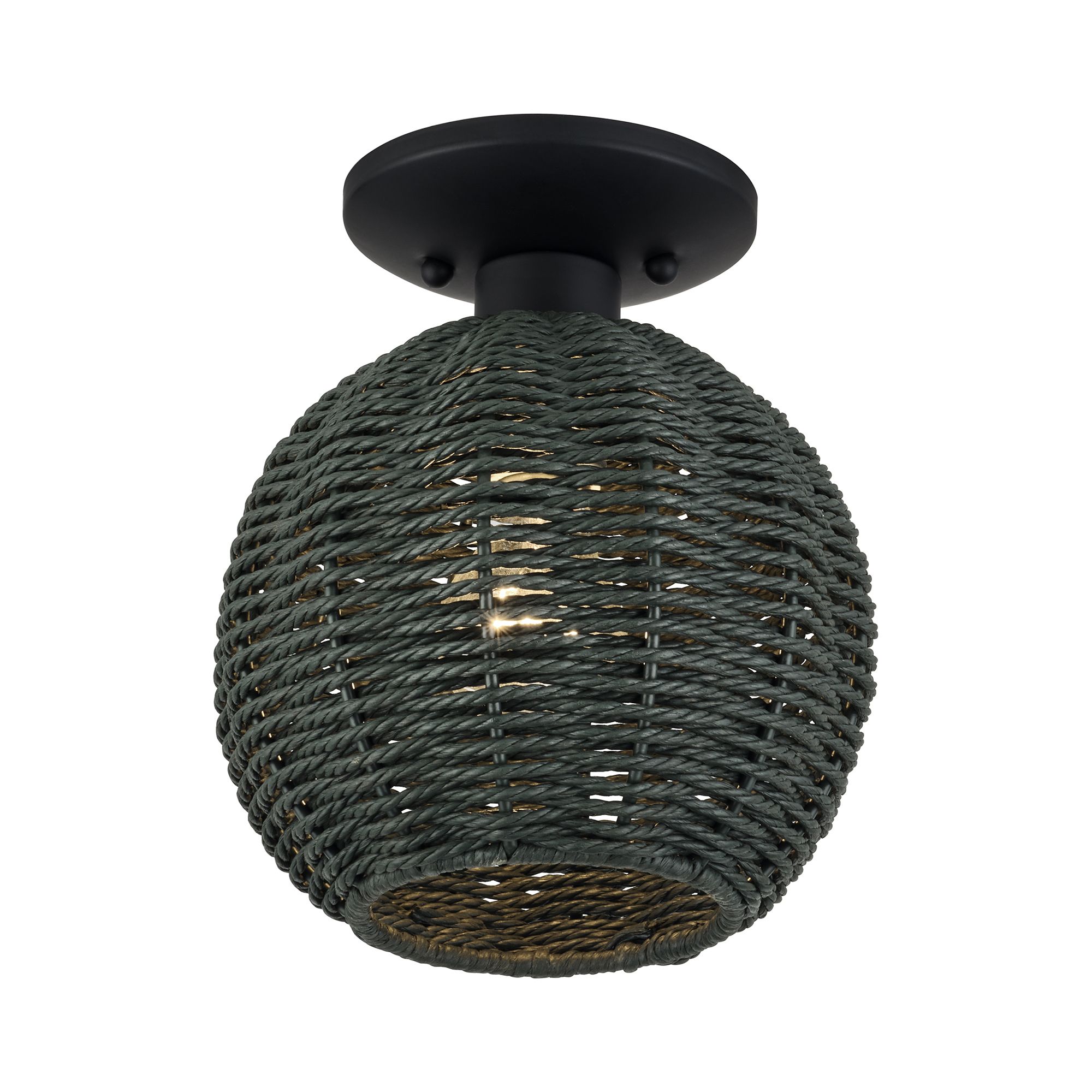 Image 4 Deluna 1 Light Black Small Semi-Flush more views