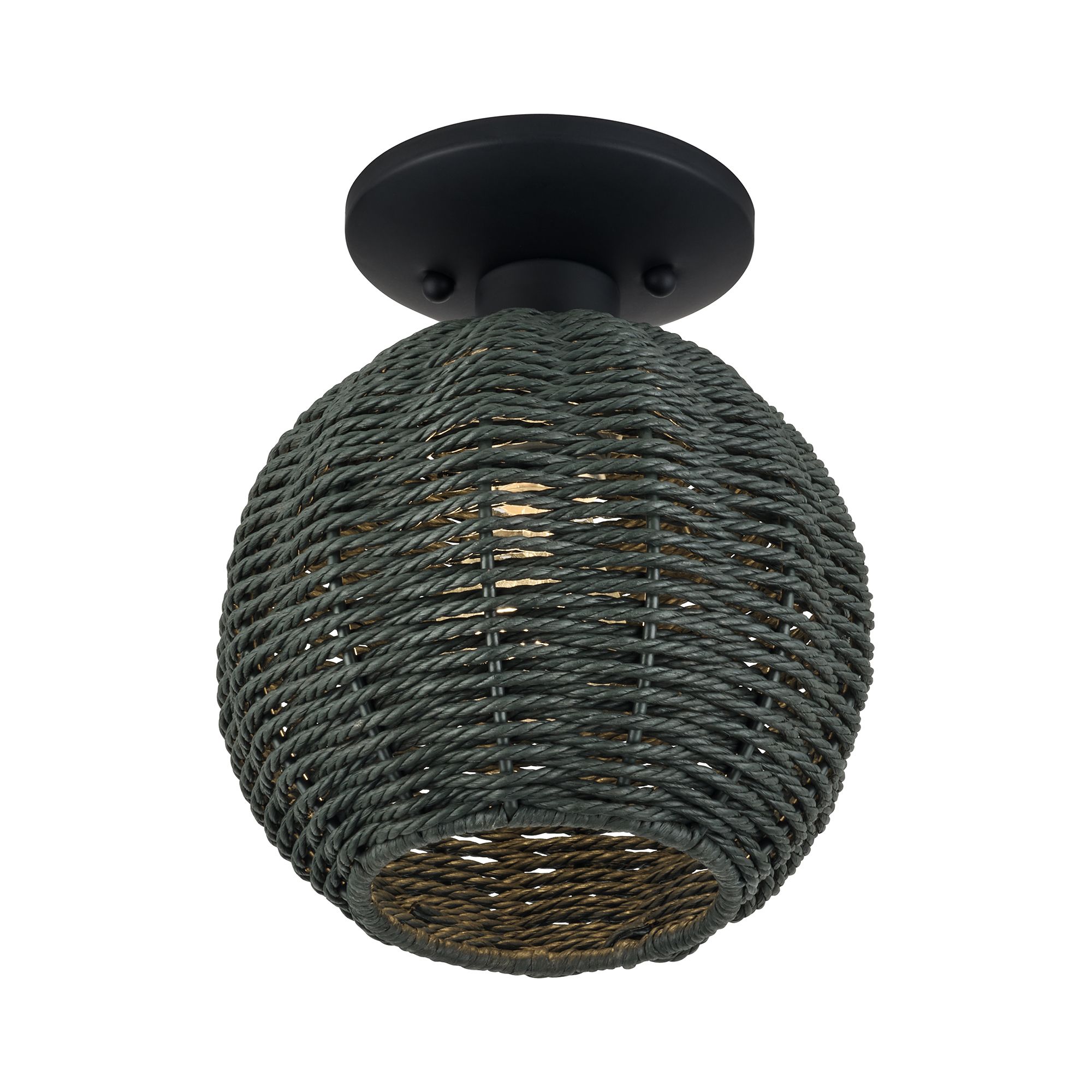 Image 5 Deluna 1 Light Black Small Semi-Flush more views