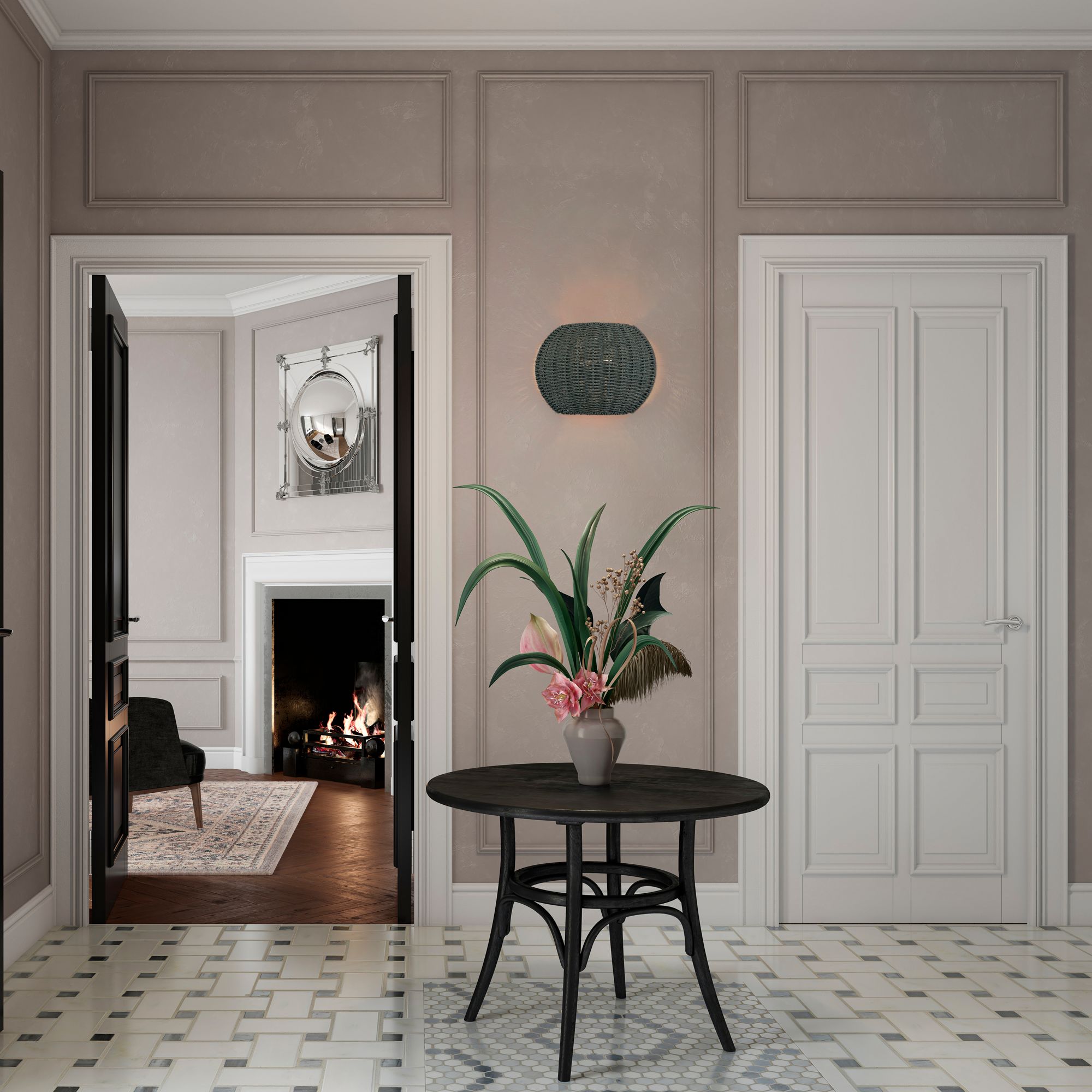 Deluna 2 Light Black ADA Sconce