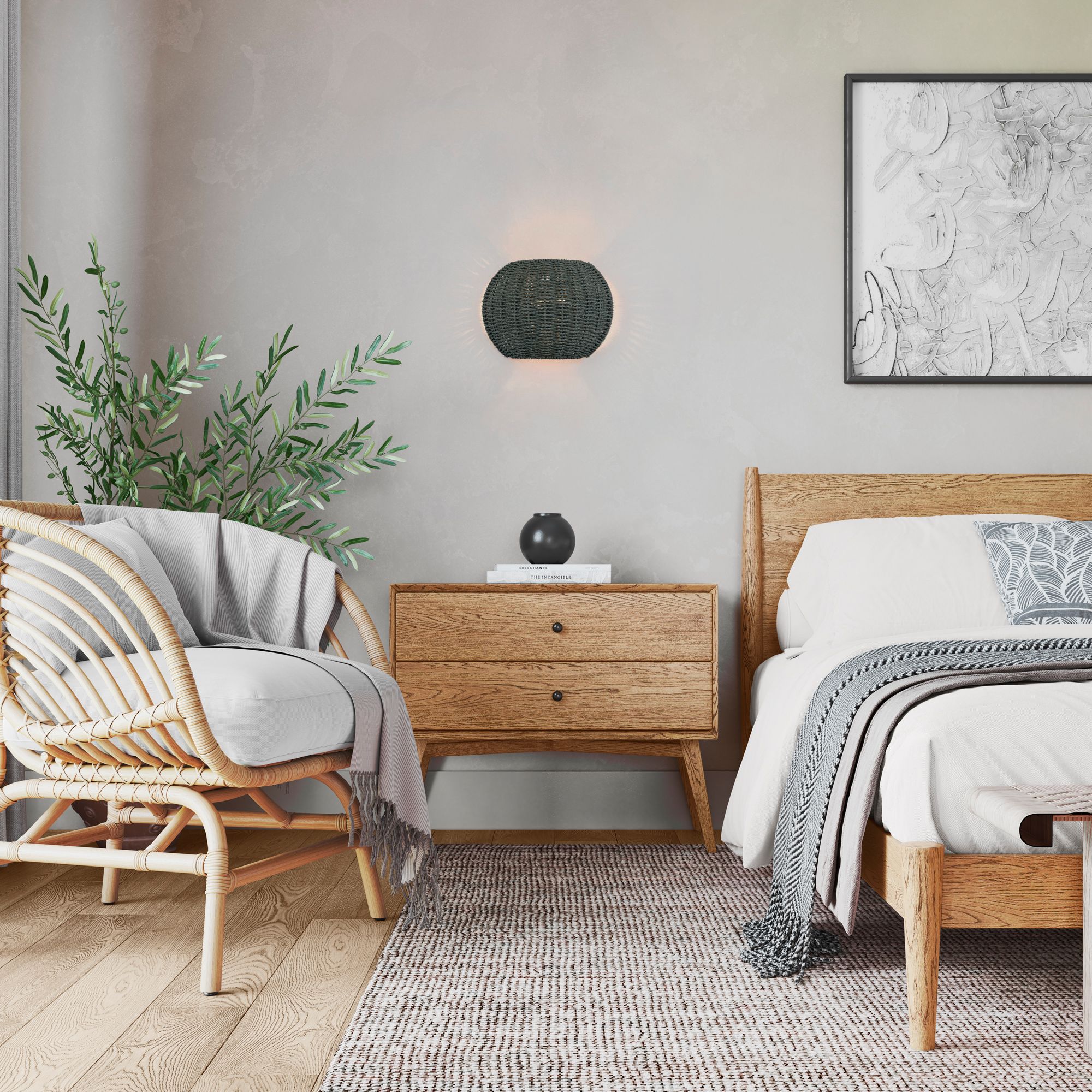 Deluna 2 Light Black ADA Sconce