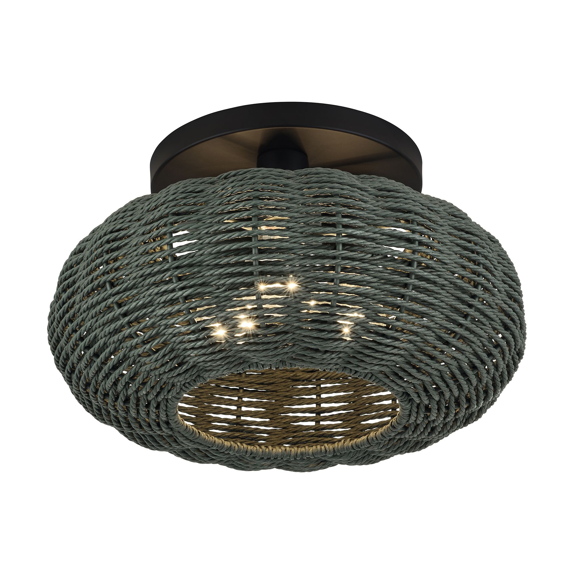 Image 5 Deluna 3 Light Black Large Semi-Flush more views