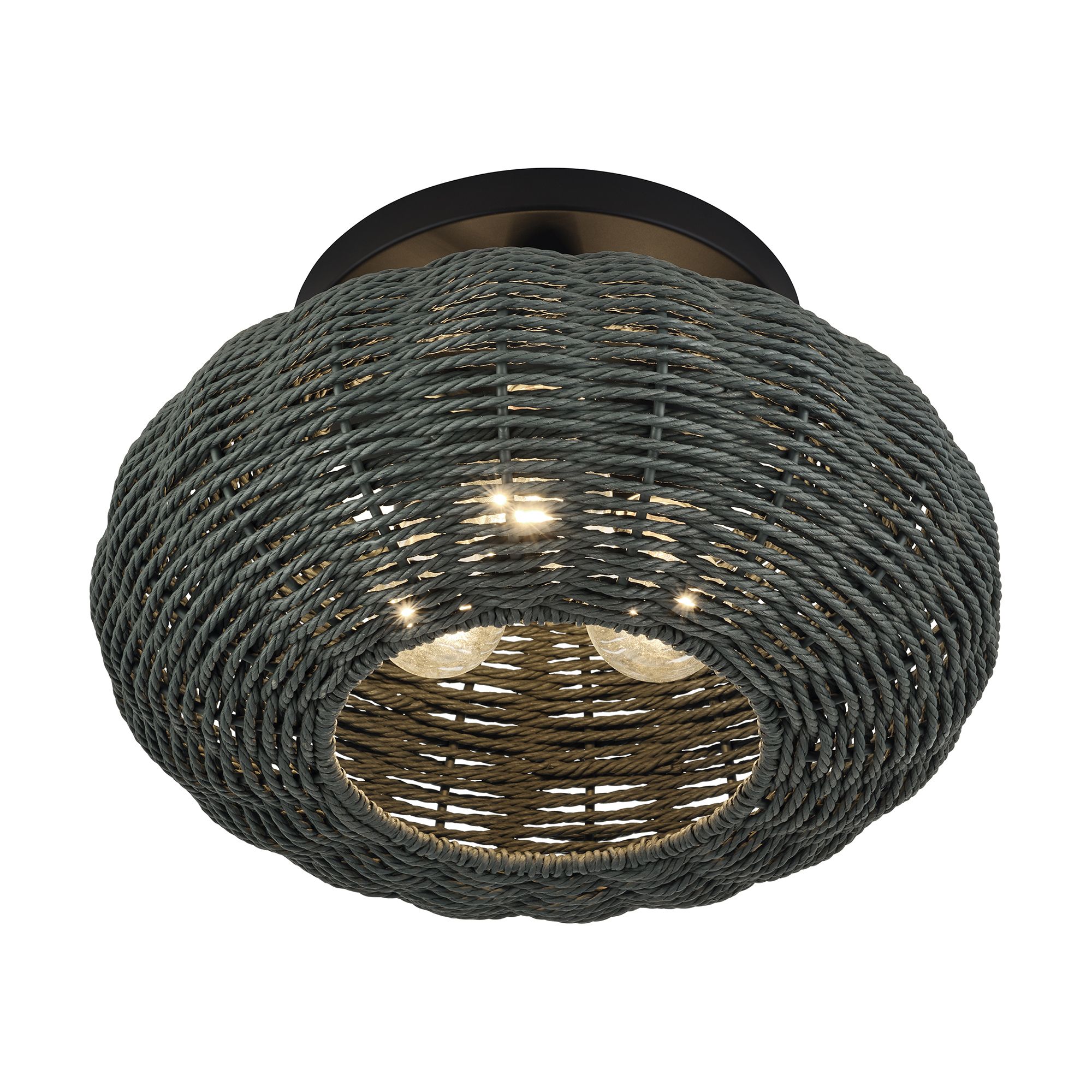 Image 6 Deluna 3 Light Black Large Semi-Flush more views