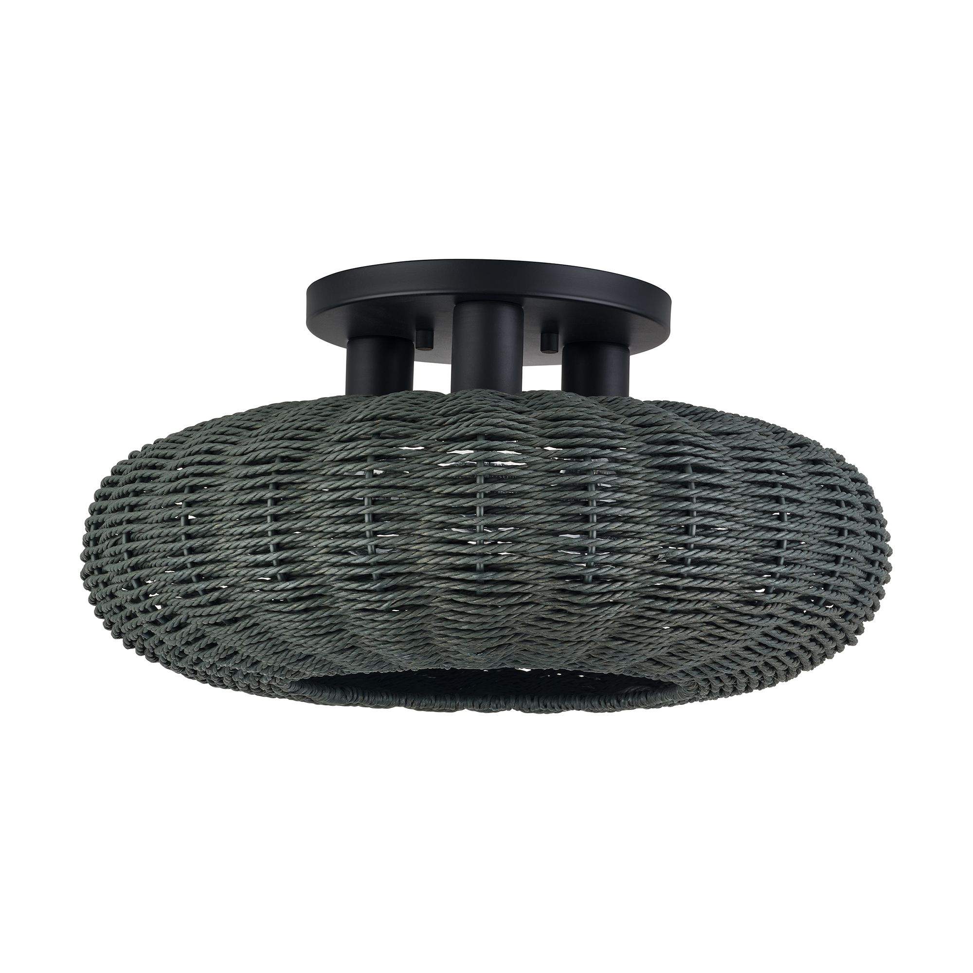 Image 3 Deluna 3 Light Black Large Semi-Flush more views