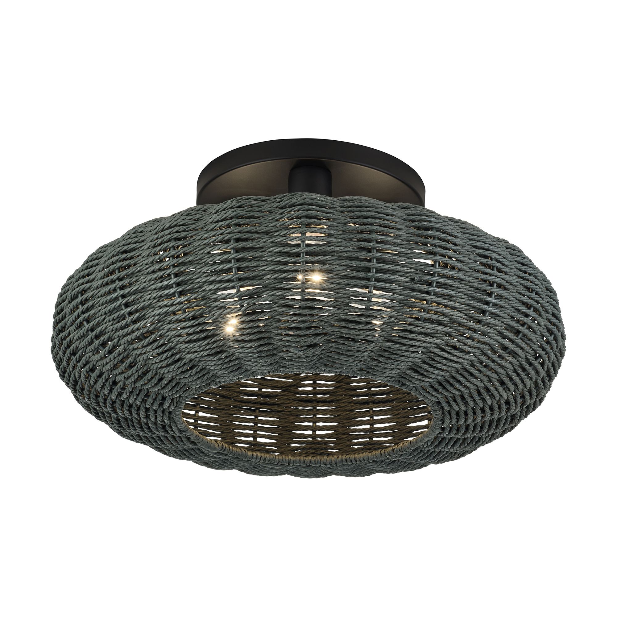 Image 5 Deluna 3 Light Black Large Semi-Flush more views