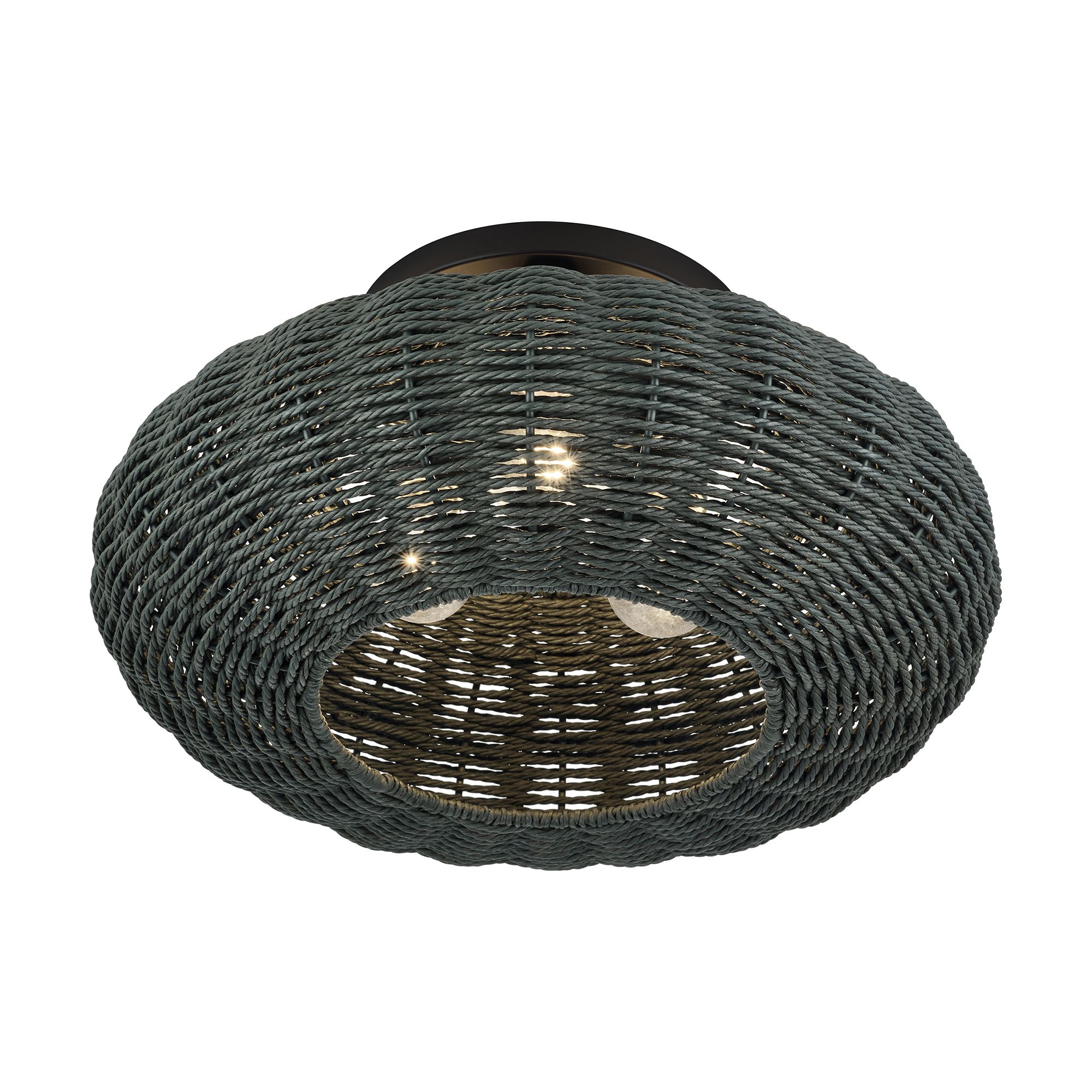 Image 6 Deluna 3 Light Black Large Semi-Flush more views