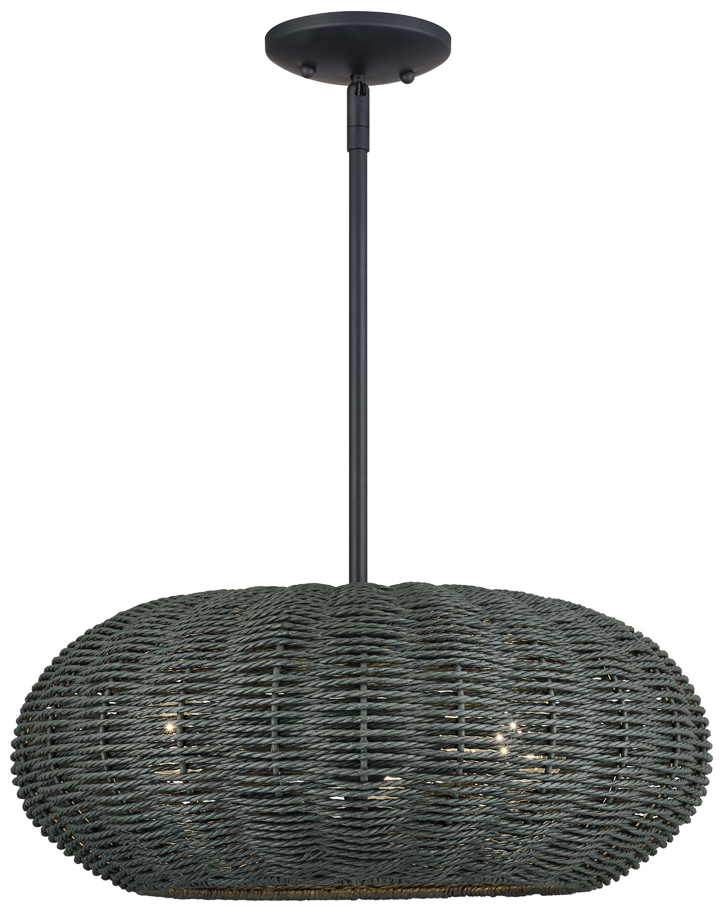 Deluna 3 Light Black Pendant Chandelier