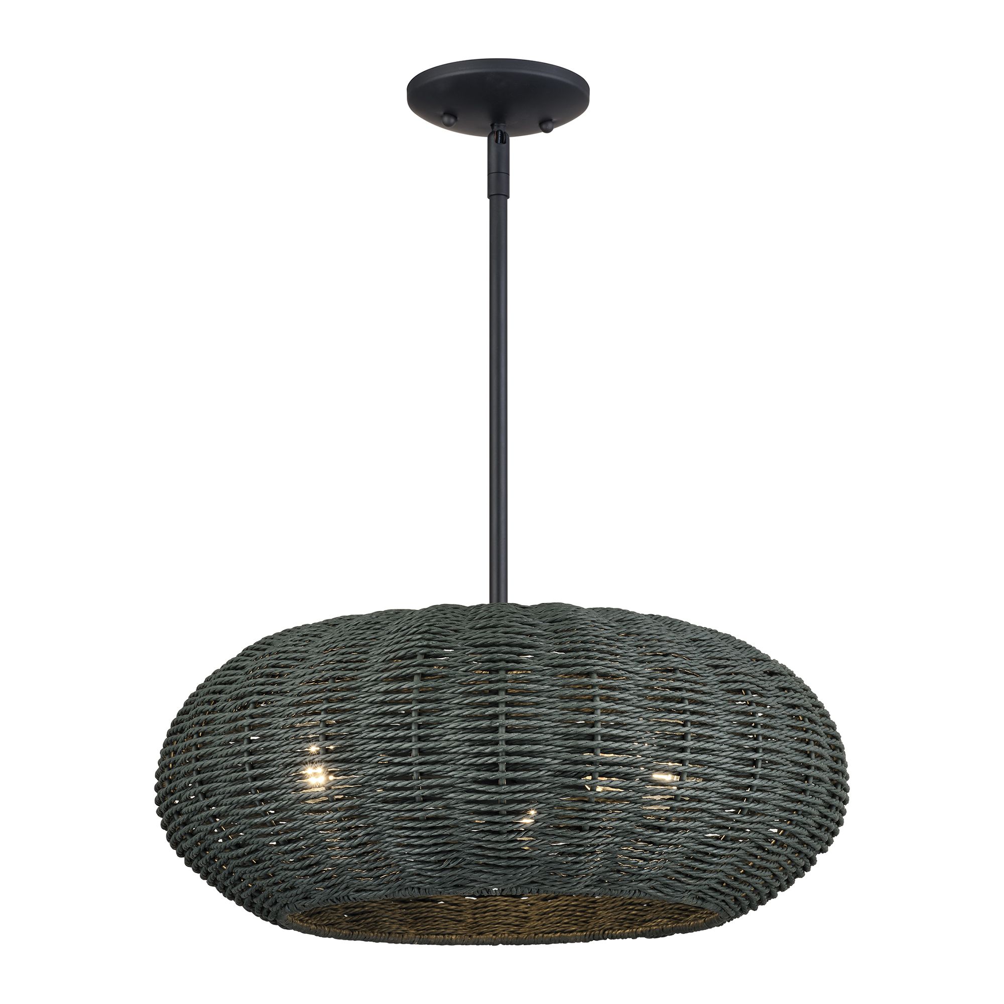 Image 4 Deluna 3 Light Black Pendant Chandelier more views