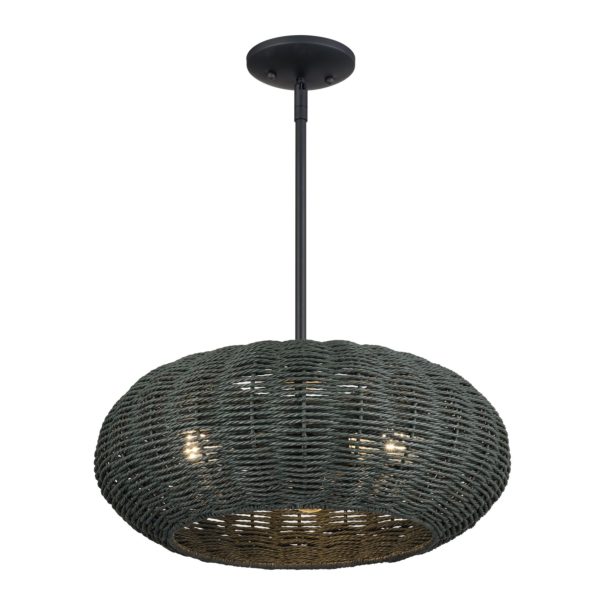 Image 5 Deluna 3 Light Black Pendant Chandelier more views