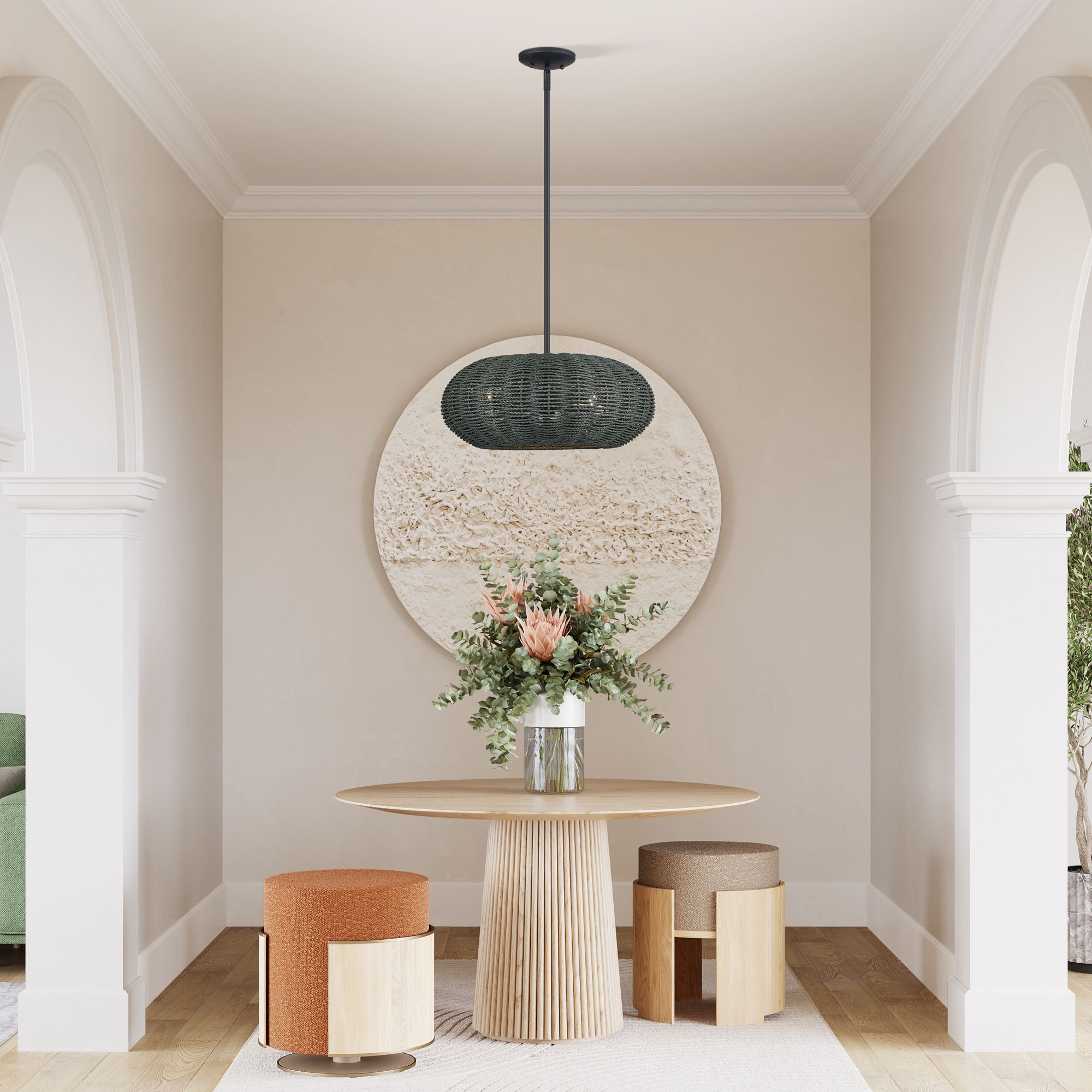 Image 7 Deluna 3 Light Black Pendant Chandelier more views