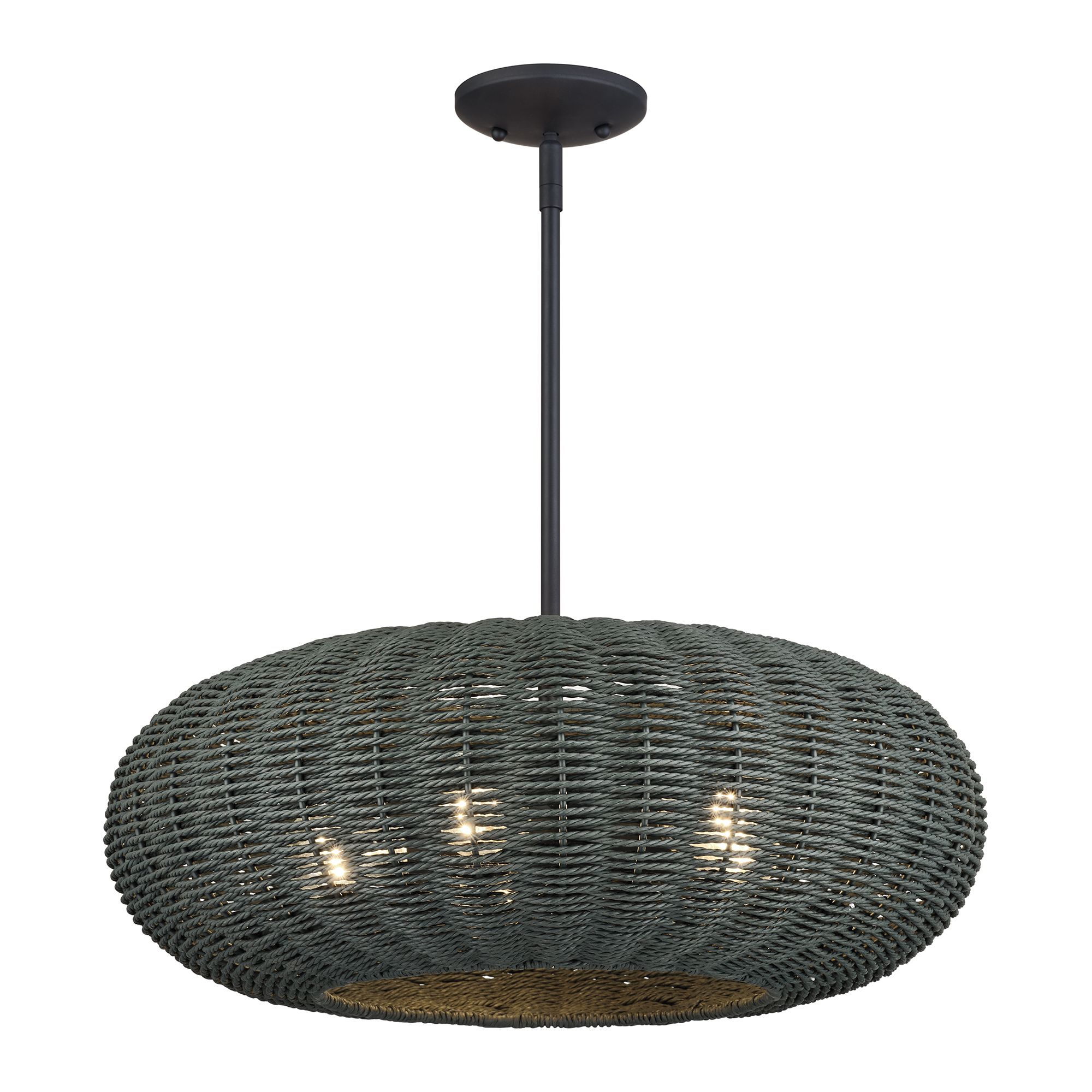 Image 4 Deluna 5 Light Black Pendant Chandelier more views
