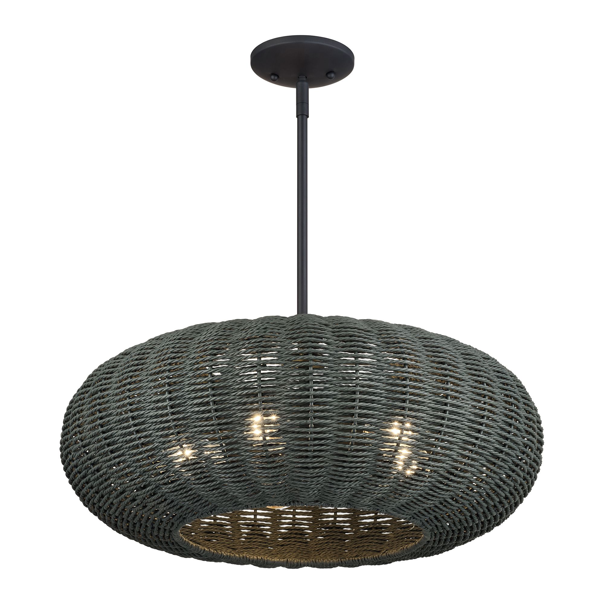 Image 5 Deluna 5 Light Black Pendant Chandelier more views