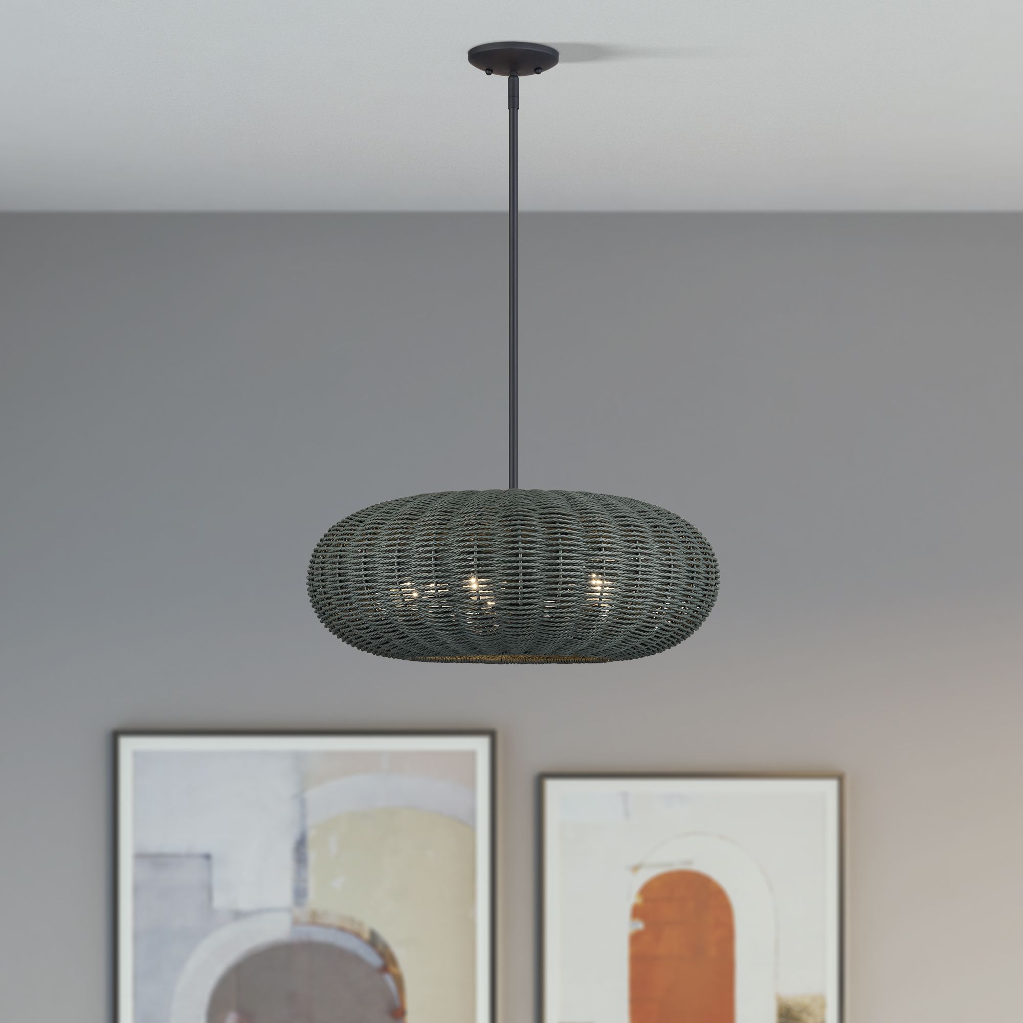 Deluna 5 Light Black Pendant Chandelier