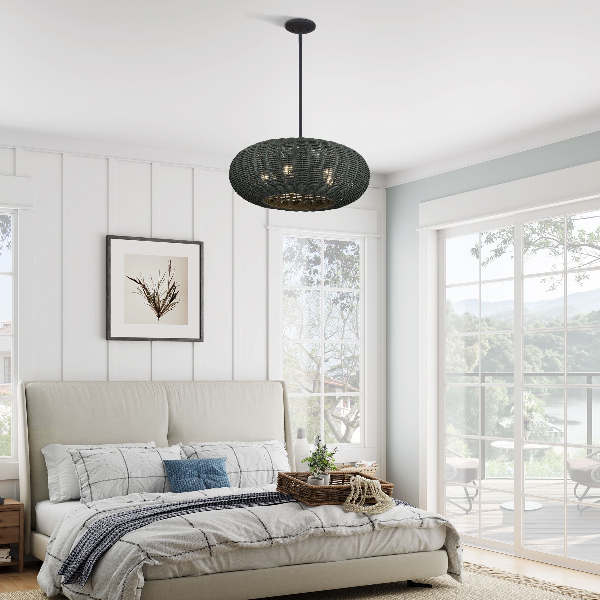 Deluna 5 Light Black Pendant Chandelier