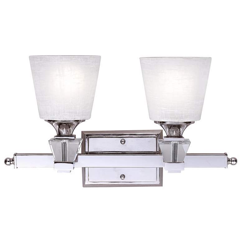 Image 1 Deluxe Collection 18 inch Wide Two Light Bathroom Fixture