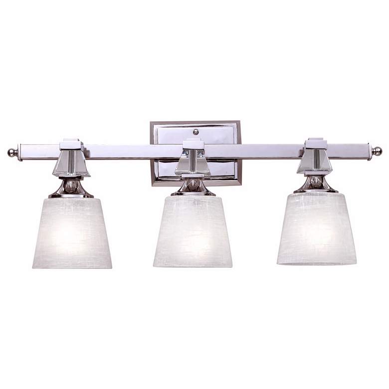Image 3 Deluxe Collection 25 1/2 inch Wide Three Light Bathroom Fixture more views