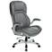 Deluxe Executive Leather Gray Adjustable Swivel Office Chair