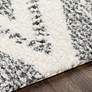Thumbnail3 of Deluxe Shag DXS-2309 7'10"x10'3" Cream Charcoal Area Rug more views