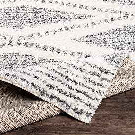 Image4 of Deluxe Shag DXS-2309 7'10"x10'3" Cream Charcoal Area Rug more views