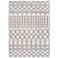 Deluxe Shag DXS-2312 Off-White and Gray Rectangular Area Rug