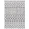 Deluxe Shag DXS-2313 Gray and Off-White Rectangular Area Rug