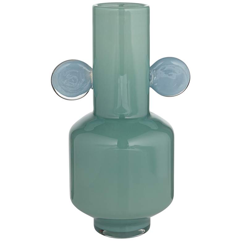 Image 3 Delvin 12 1/4" High Green and Blue Glass Decorative Vase