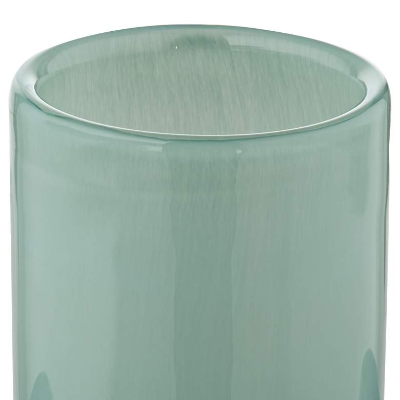 Image 5 Delvin 12 1/4" High Green and Blue Glass Decorative Vase more views