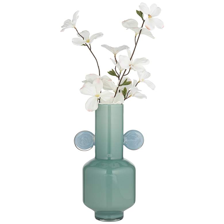 Image 6 Delvin 12 1/4" High Green and Blue Glass Decorative Vase more views