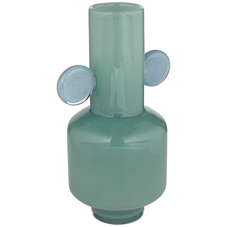 Image 7 Delvin 12 1/4" High Green and Blue Glass Decorative Vase more views
