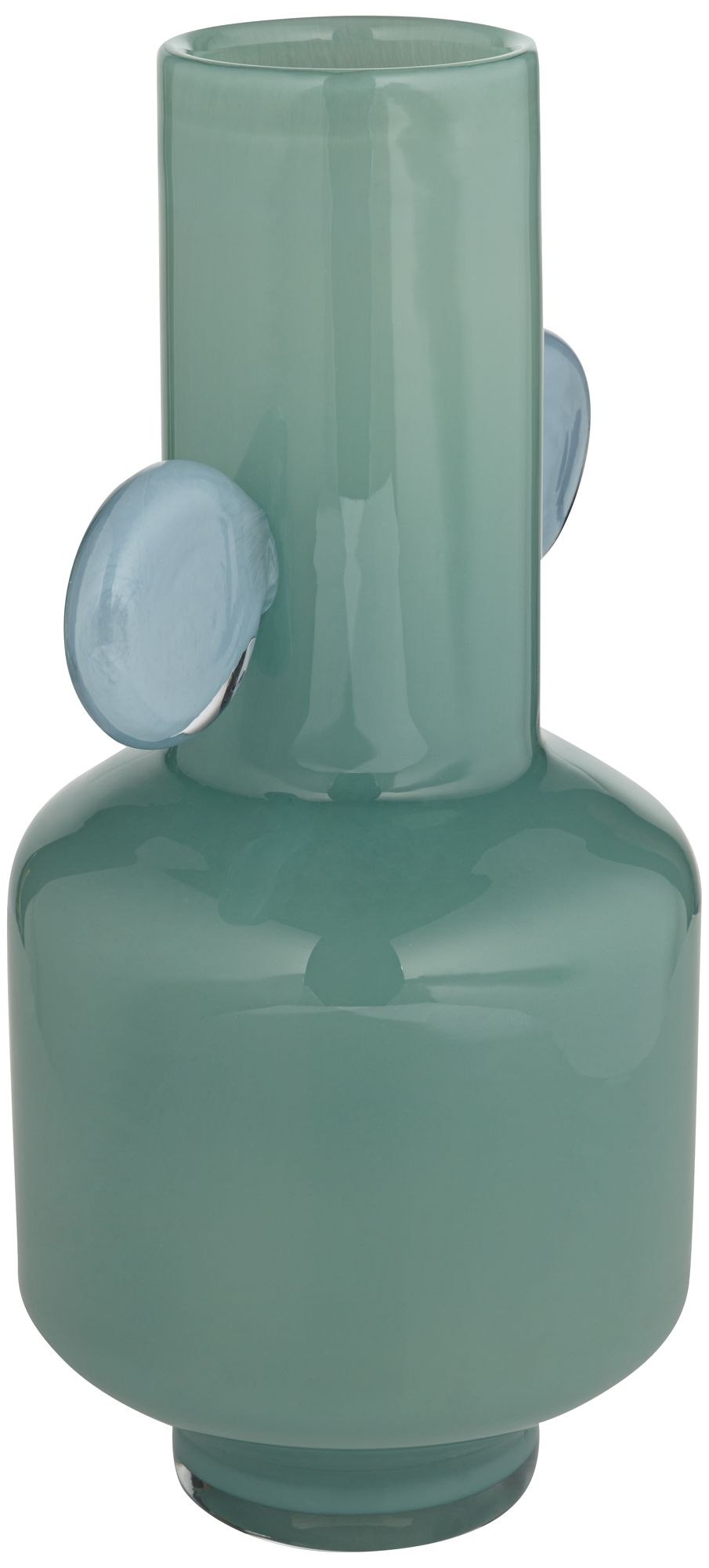 Delvin 12 1/4" High Green and Blue Glass Decorative Vase in scene