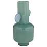Delvin 12 1/4" High Green and Blue Glass Decorative Vase in scene