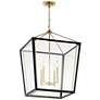 Thumbnail1 of Delvin 22 1/4"W Champagne Bronze and Black 4-Light Pendant