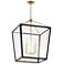 Delvin 22 1/4"W Champagne Bronze and Black 4-Light Pendant