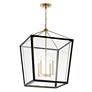 Thumbnail3 of Delvin 22 1/4"W Champagne Bronze and Black 4-Light Pendant more views