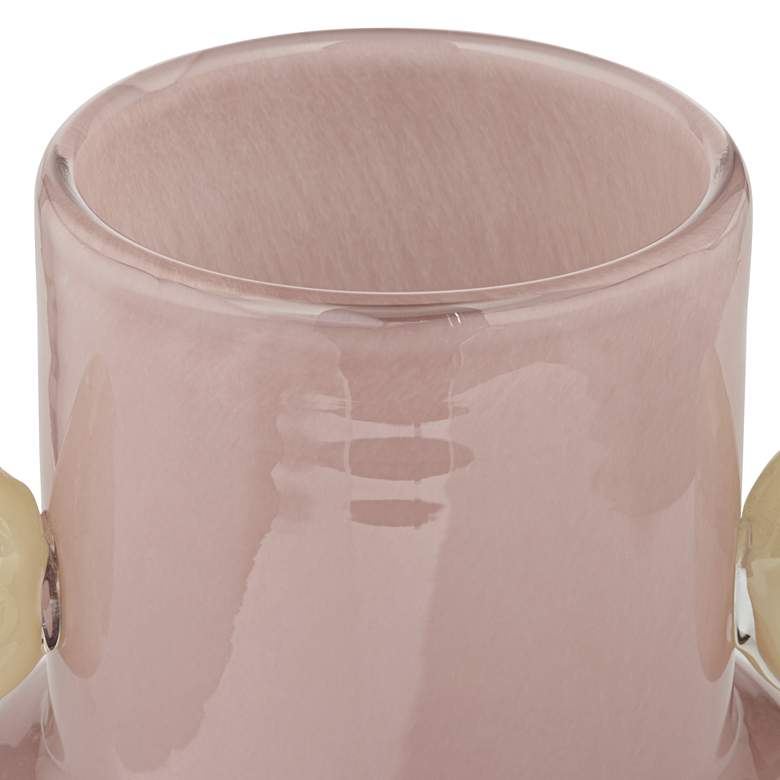 Image 5 Delvin 8 1/2" High Pink and Yellow Glass Decorative Vase more views
