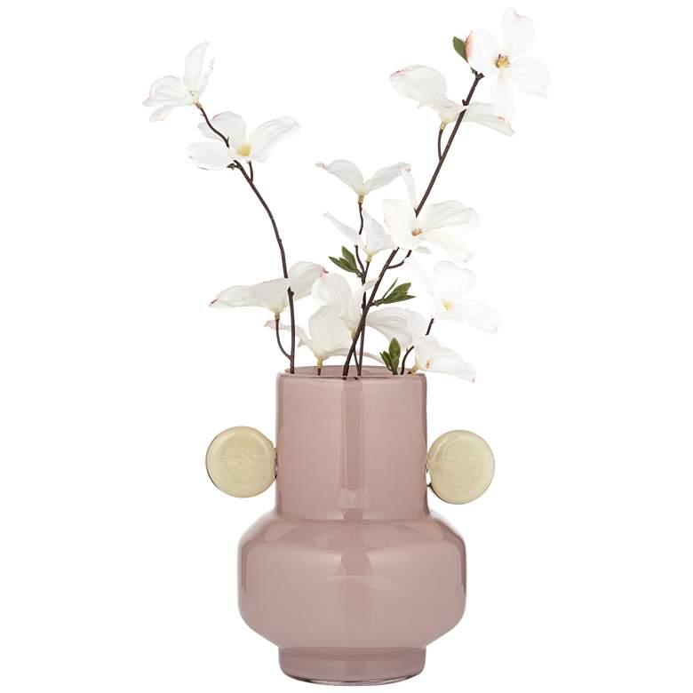 Image 6 Delvin 8 1/2" High Pink and Yellow Glass Decorative Vase more views
