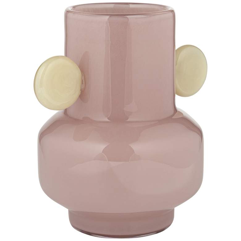 Image 7 Delvin 8 1/2" High Pink and Yellow Glass Decorative Vase more views