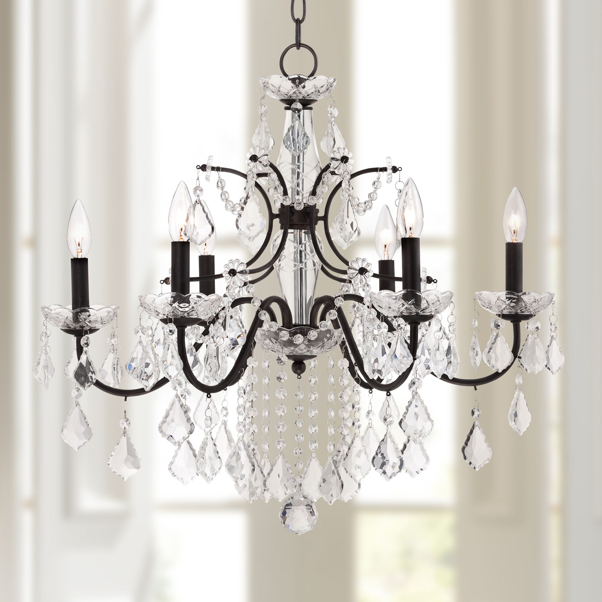 bronze chandelier crystal