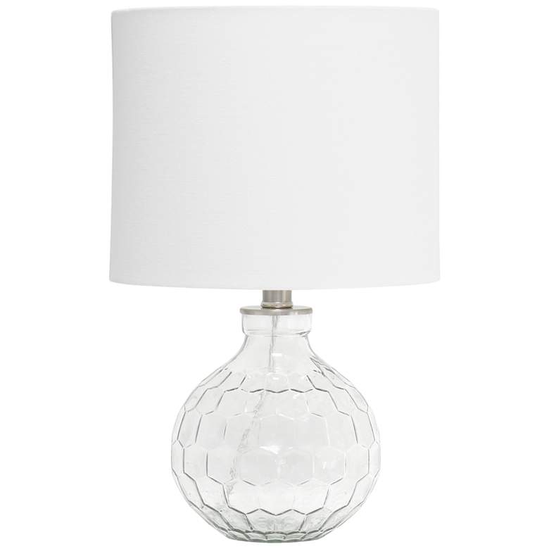 Image 2 Demare 17 3/4 inchH Clear Honeycomb Glass Accent Table Lamp